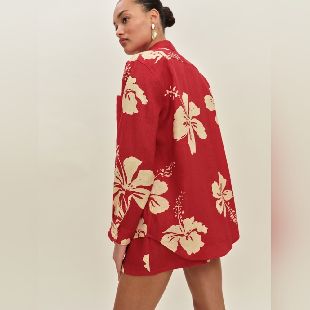 Reformation Eli Oversized Linen Shirt - Picture 3 of 7